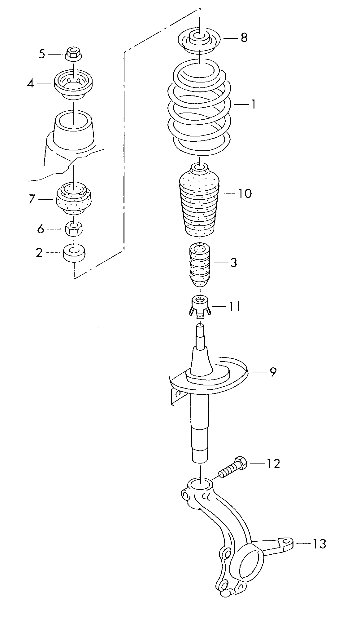 VW 7M0 412 331 - Top Strut Mounting autospares.lv