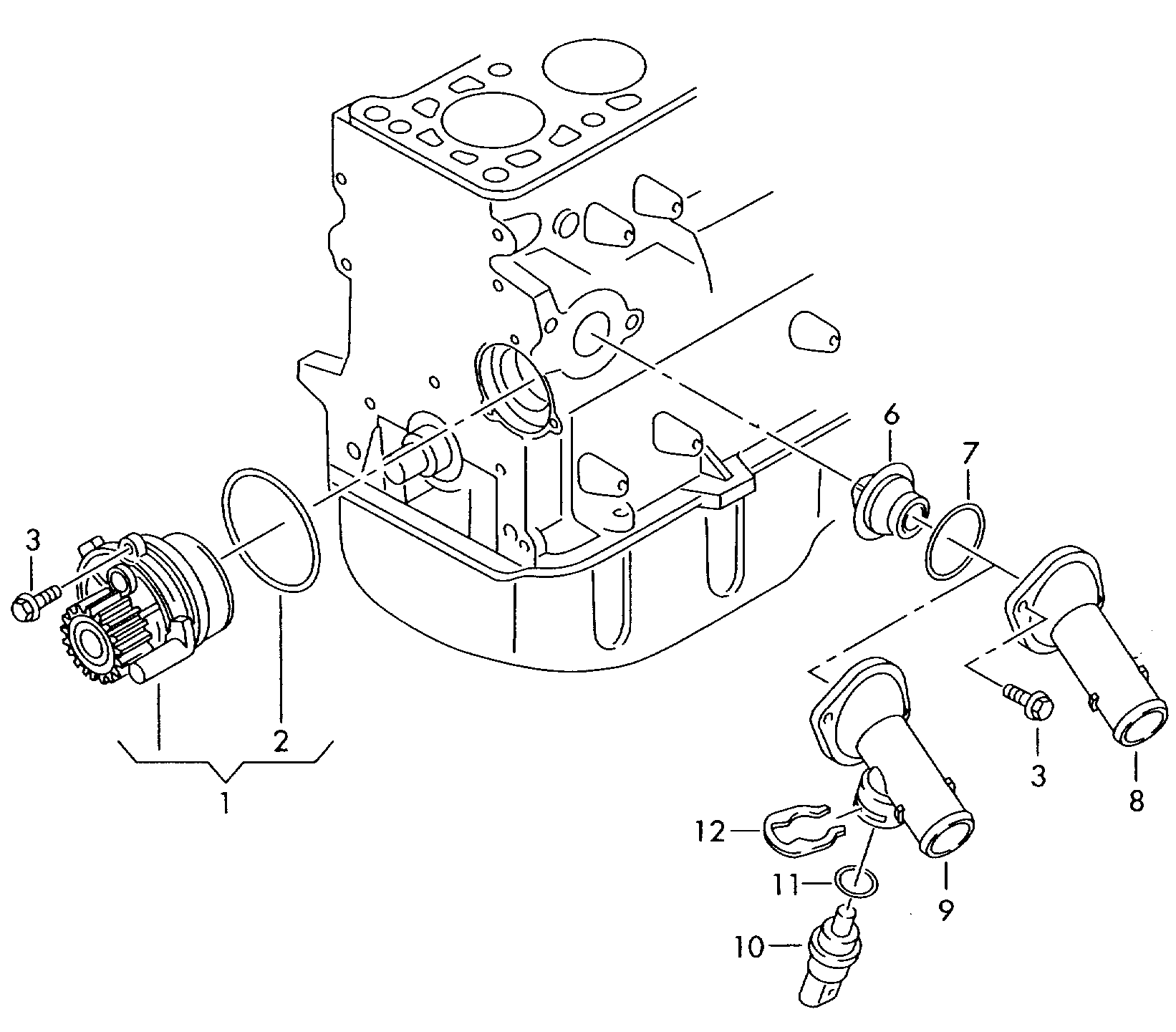 Porsche 06B 121 011M - Coolant pump: 1 pcs. autospares.lv