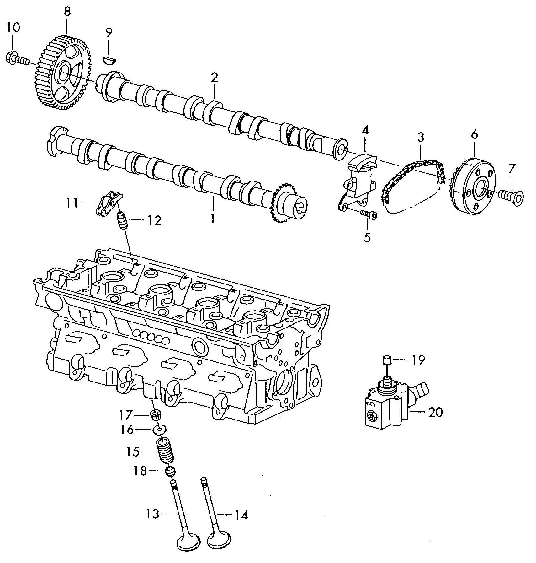 Seat 022 109 423 A - Tappet / Rocker autospares.lv