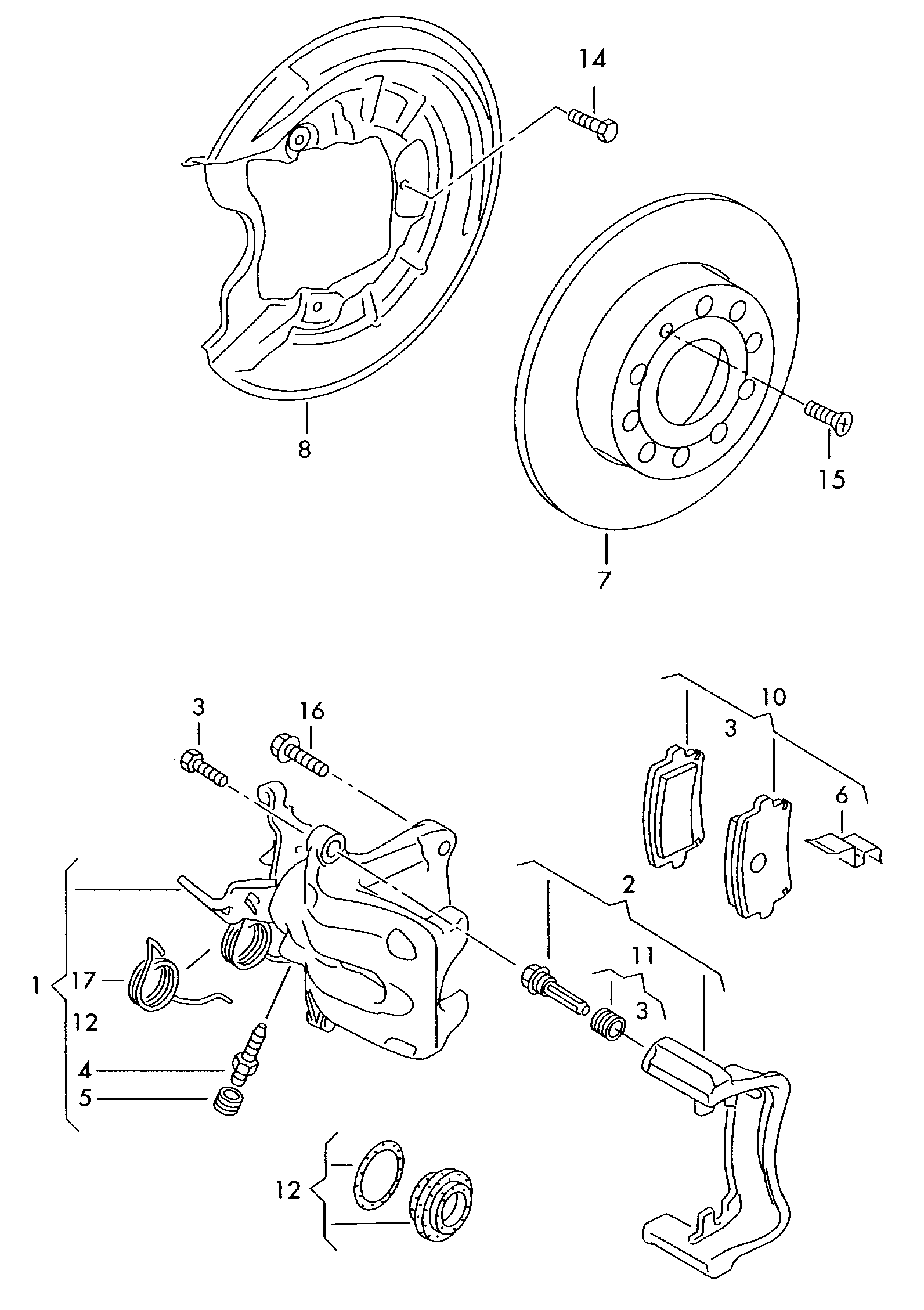 VW JZW615601F - Disc brake: 2 pcs. autospares.lv