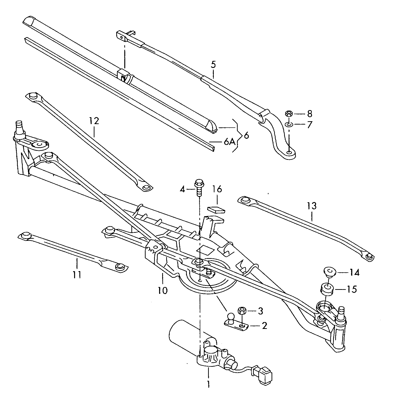 VW 7M3998002A - Windshield wiper: 1 pcs. autospares.lv