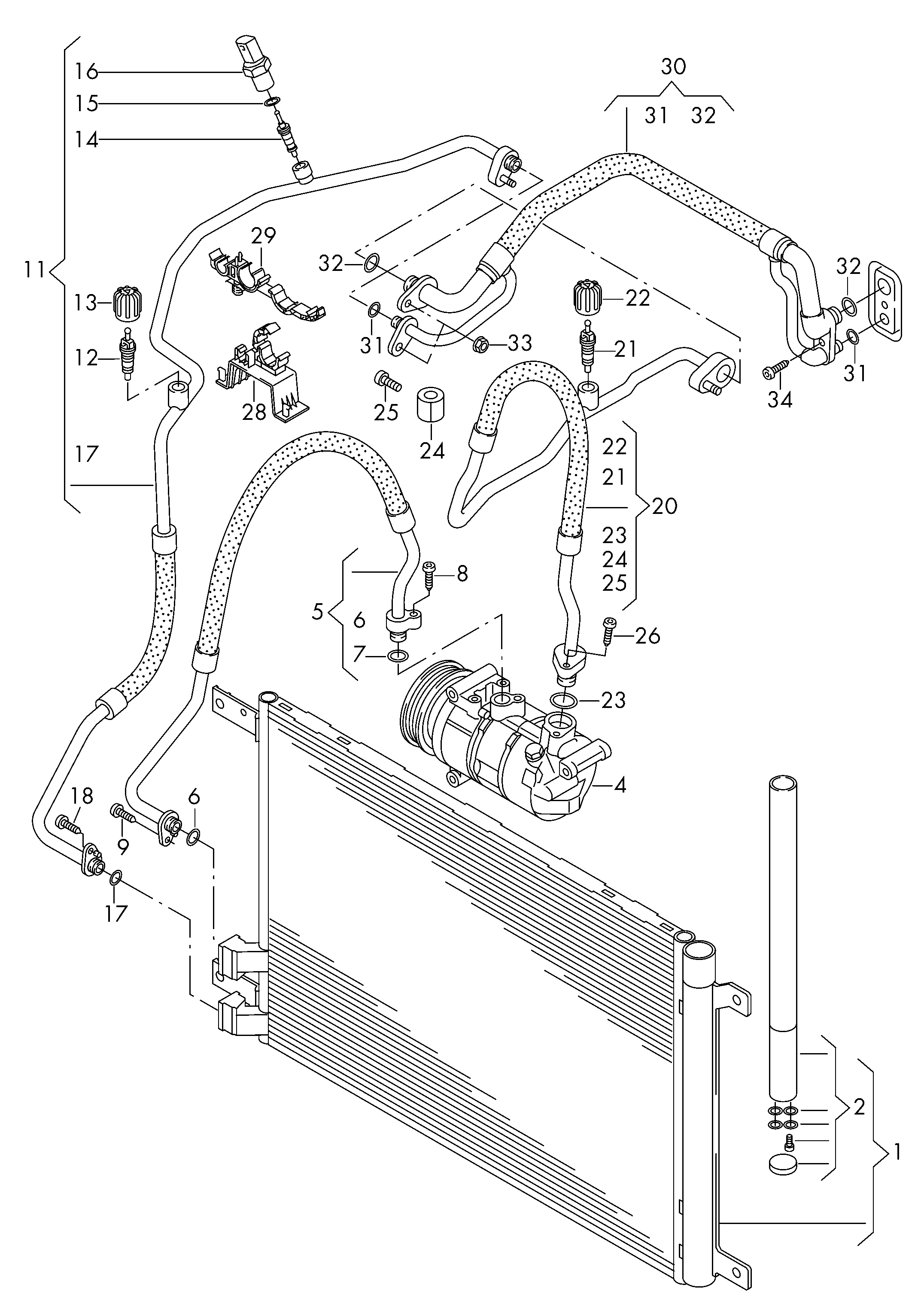 VAG 4H0959126A - Pressure Switch, air conditioning autospares.lv