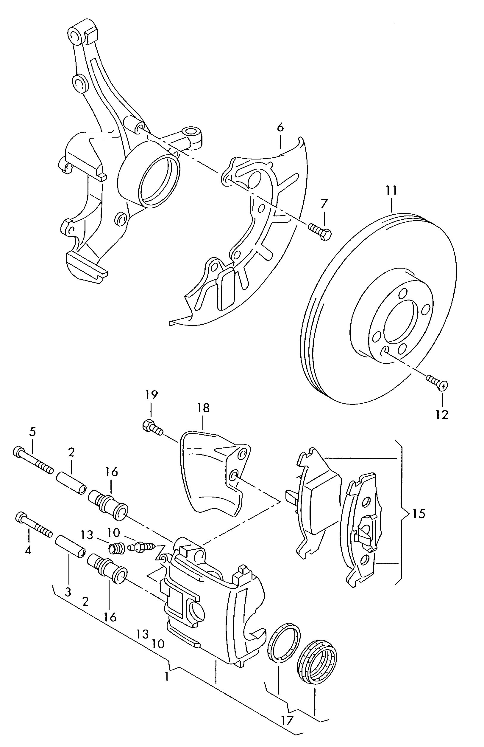 VW 6N0 698 151 C - Disc brake: 1 pcs. autospares.lv