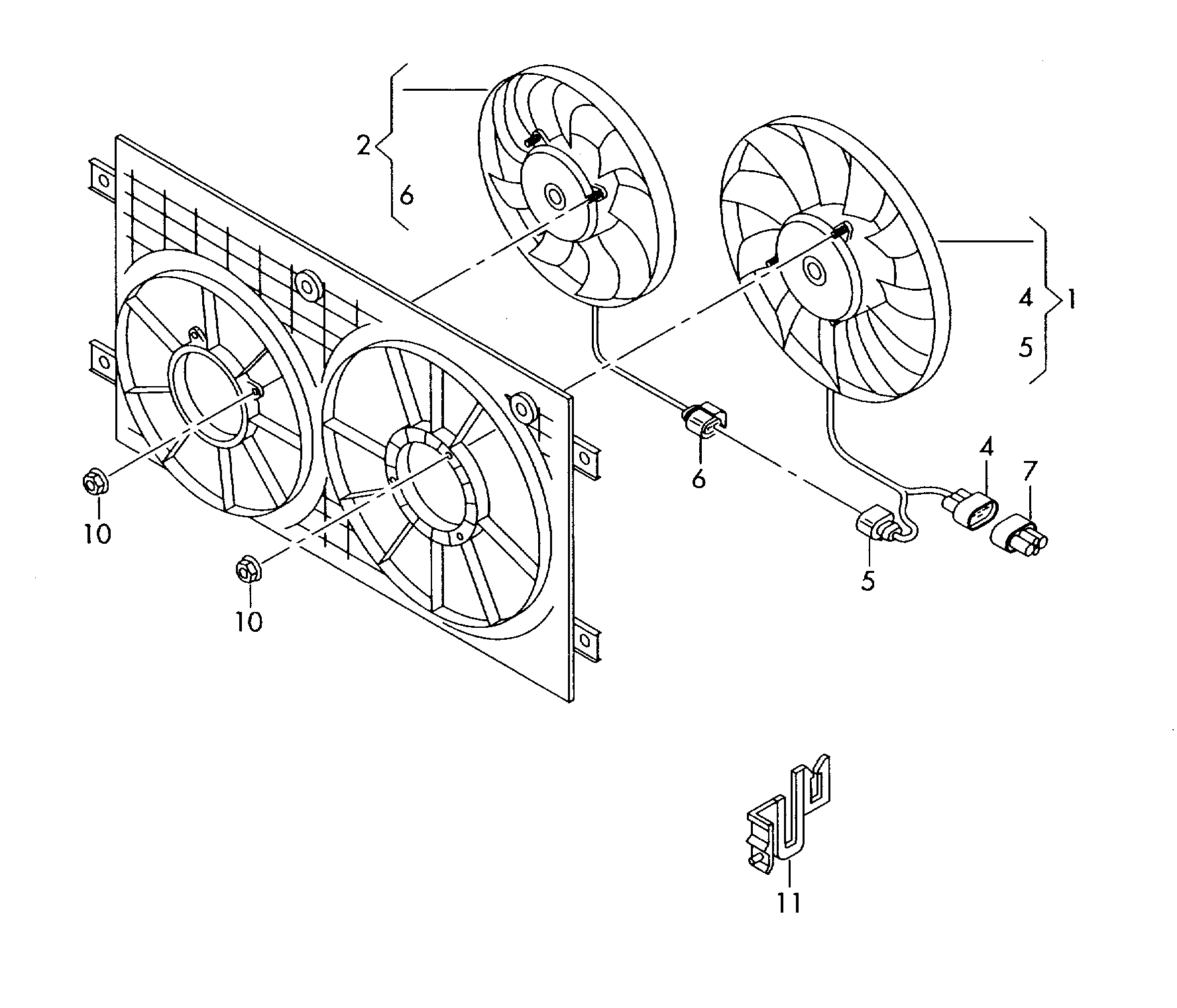 AUDI 1K0 959 455 P - Fan, radiator autospares.lv