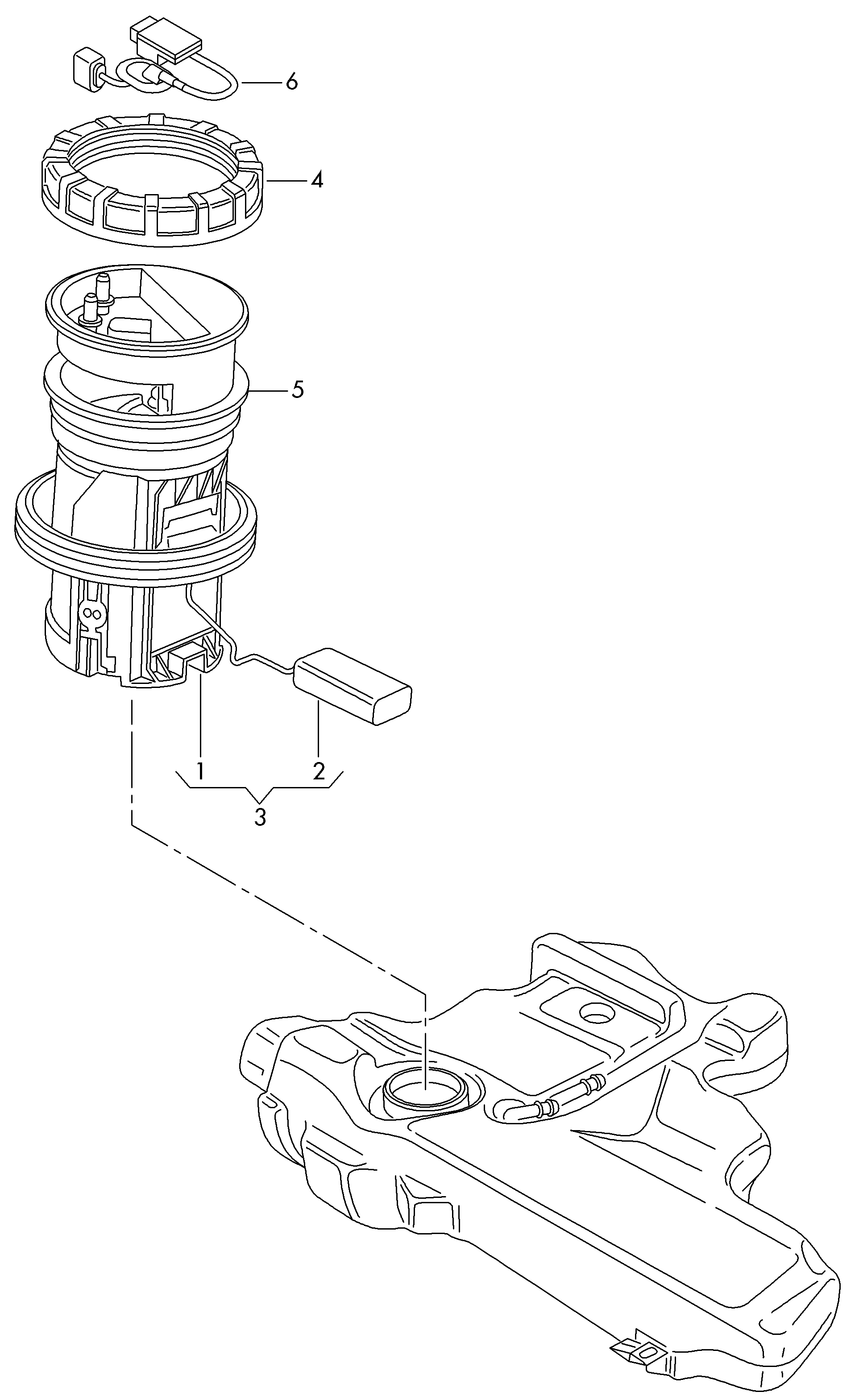 Seat 6R0 919 051 N - Fuel delivery unit and sender for fuel gauge: 1 pcs. autospares.lv