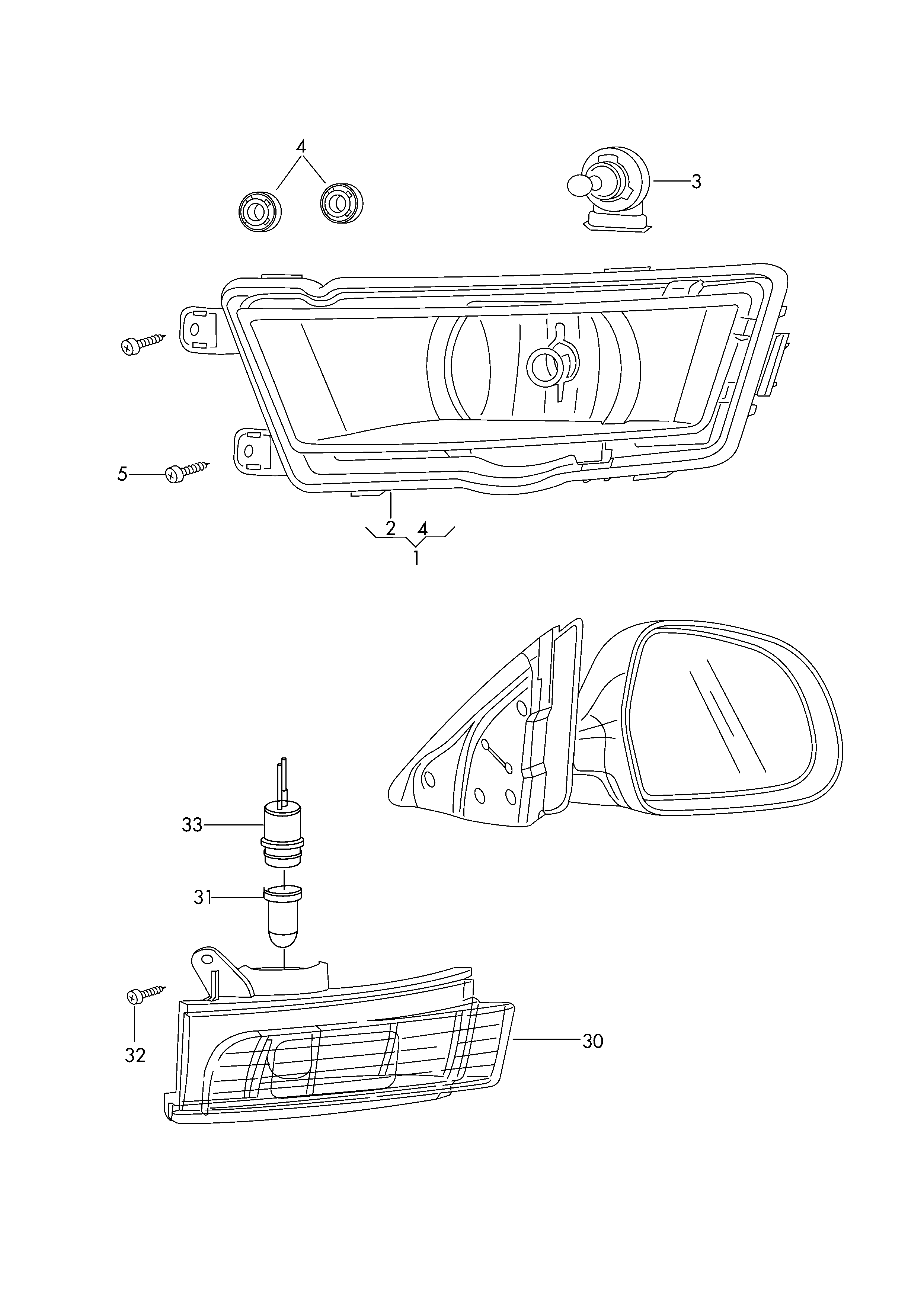 AUDI 161 949 111 - Halogen fog lamp ==============================: 2 pcs. autospares.lv