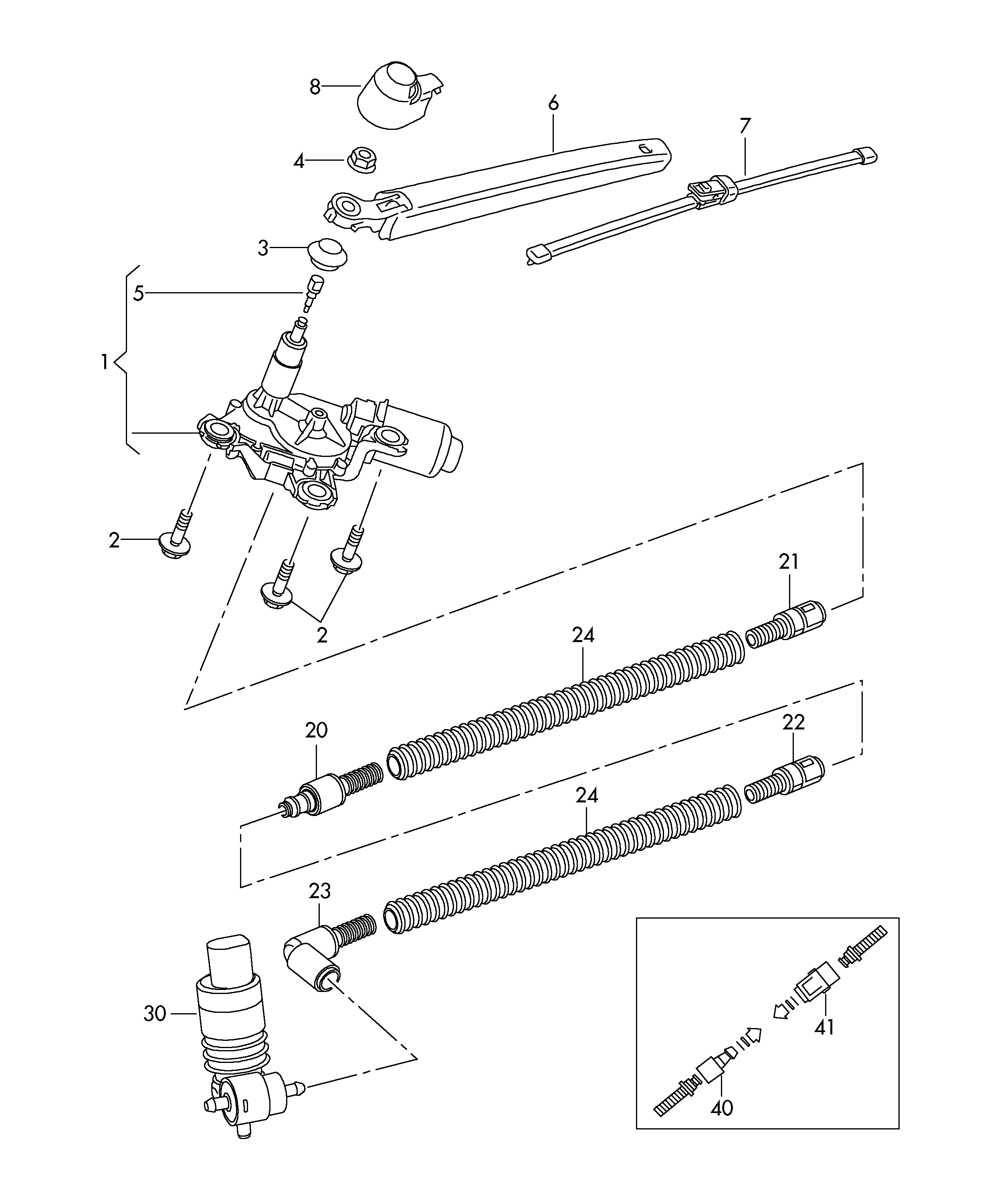 Seat 5K6 955 435 - Wiper and washer system for rear window: 1 pcs. autospares.lv