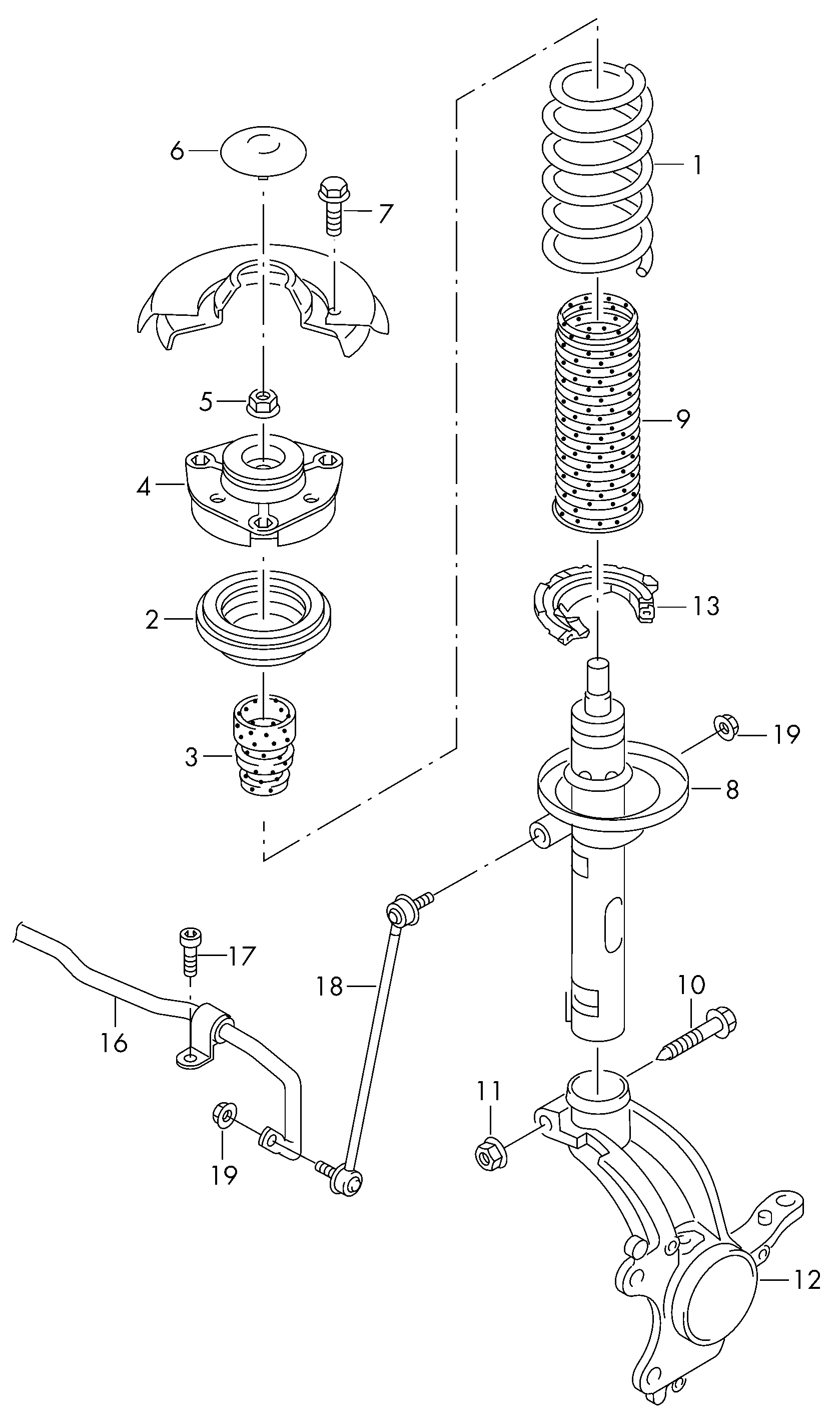 Seat 1K0 412 303 E - Suspension shock absorbers for vehicles with electroni- cally re: 2 pcs. autospares.lv