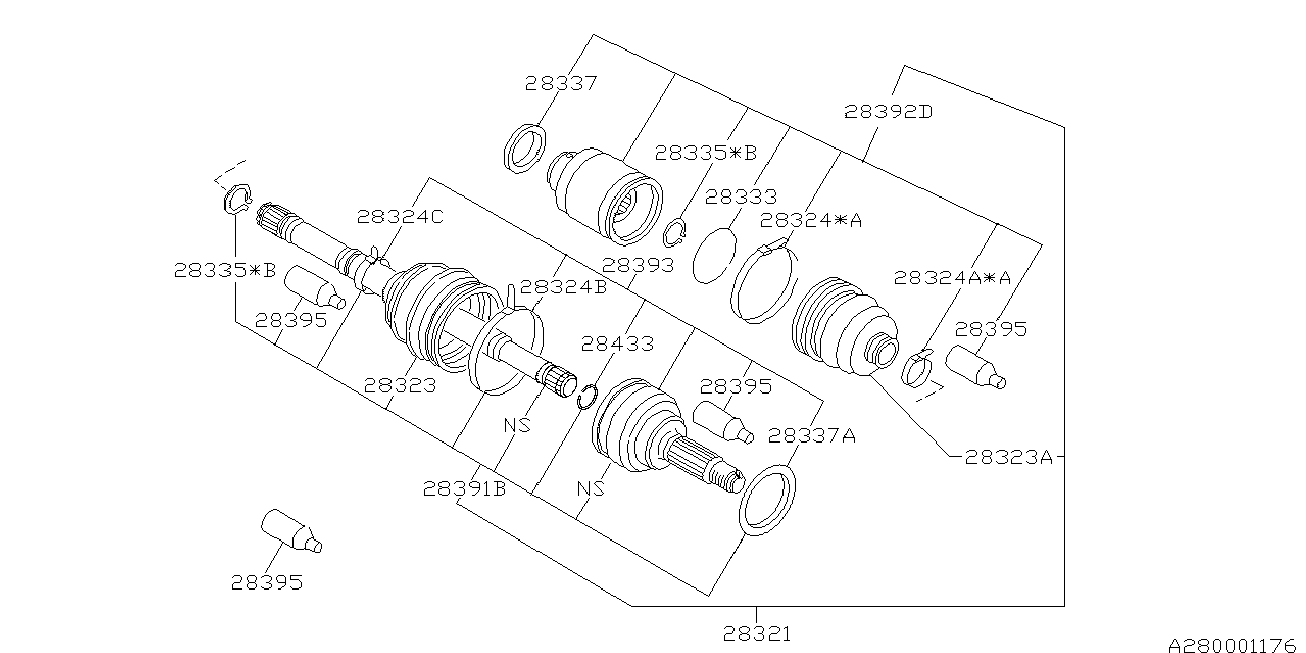 Bedford 28023-AA011 - Front axle: 02 pcs. autospares.lv