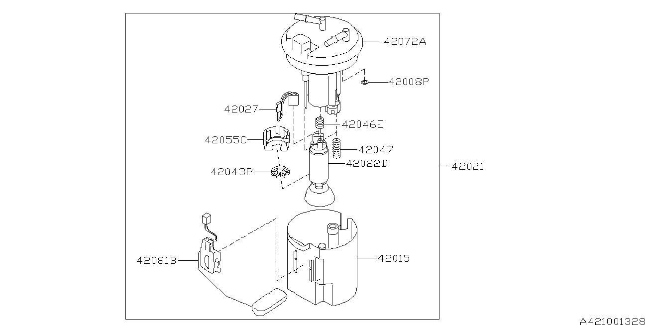 Subaru 42072AJ020 - Fuel filter autospares.lv