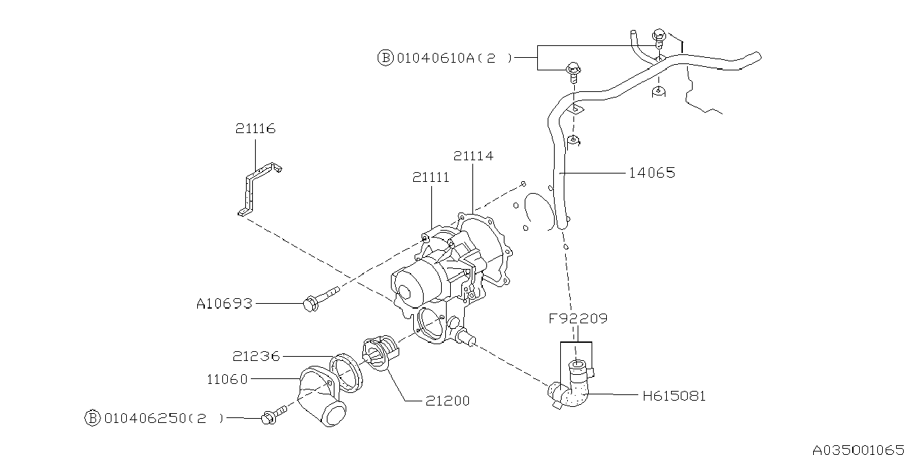 TOYOTA 21236AA010 - Gasket, thermostat autospares.lv