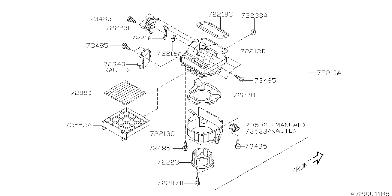 Subaru 72880-AG000 - Heater system: 01 pcs. autospares.lv