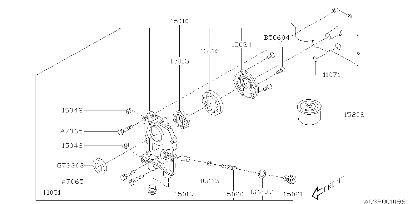 ISUZU 15208-AA080 - Oil pump & filter: 01 pcs. autospares.lv