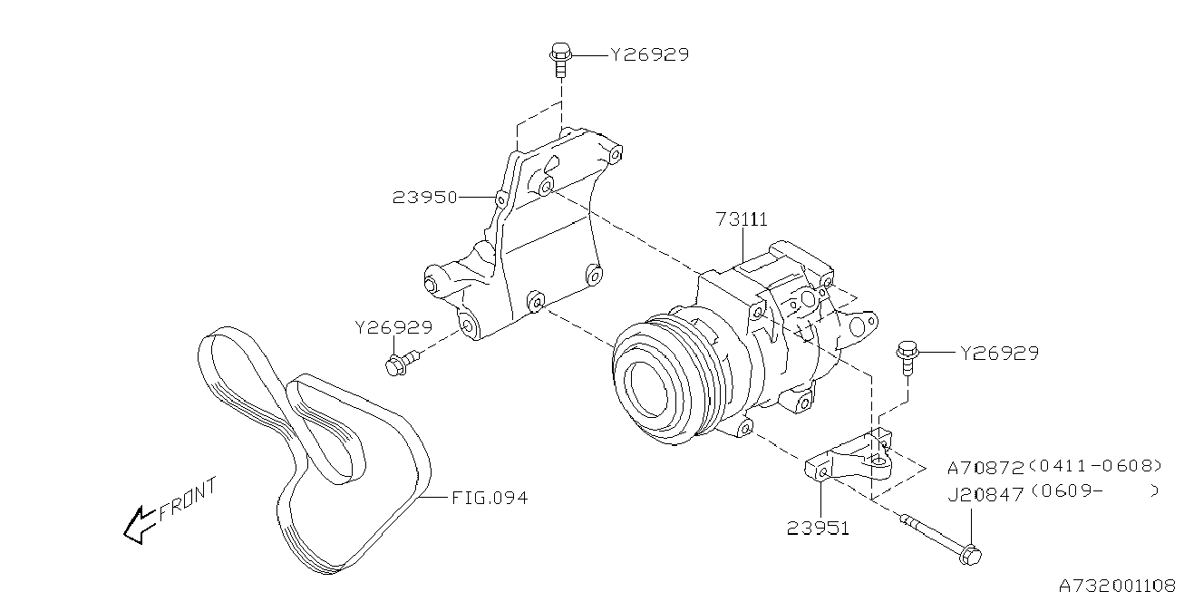 Subaru 73111-XA010 - Compressor: 01 pcs. autospares.lv