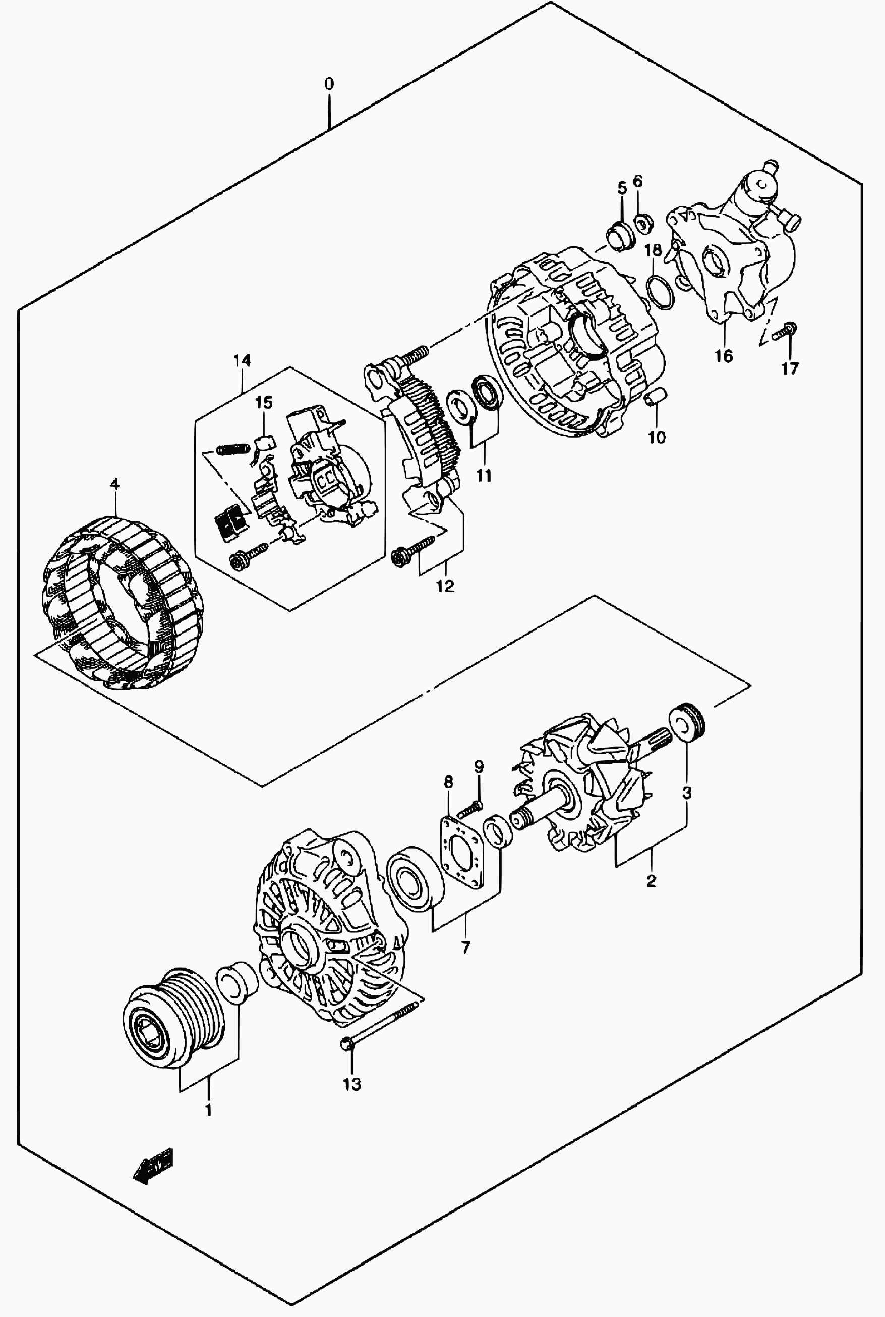 Mitsubishi 31400-84A00 - 86 - generator (diesel): 1 pcs. autospares.lv