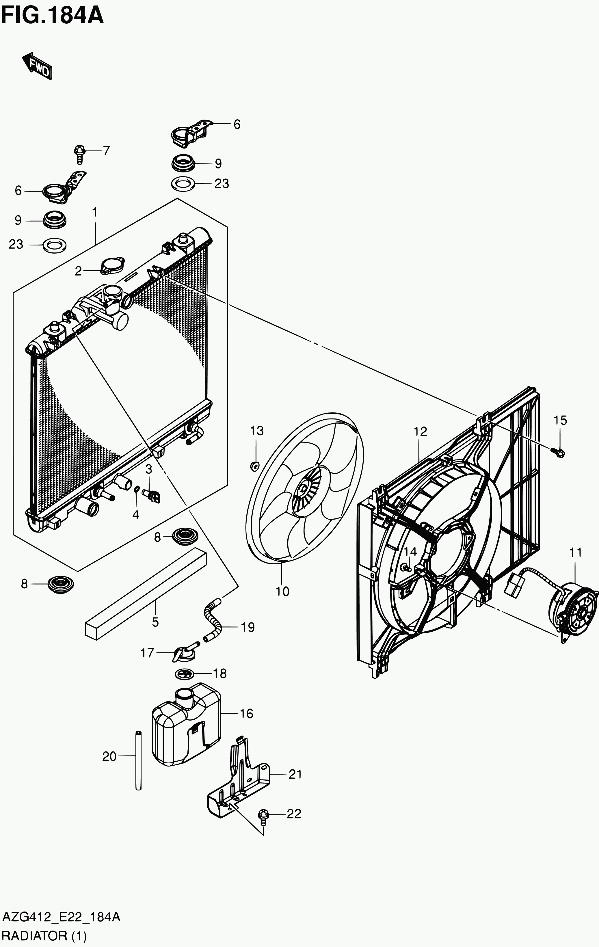 TOFAS 17920-69L01 - 184a - radiator (k12b): 1 pcs. autospares.lv