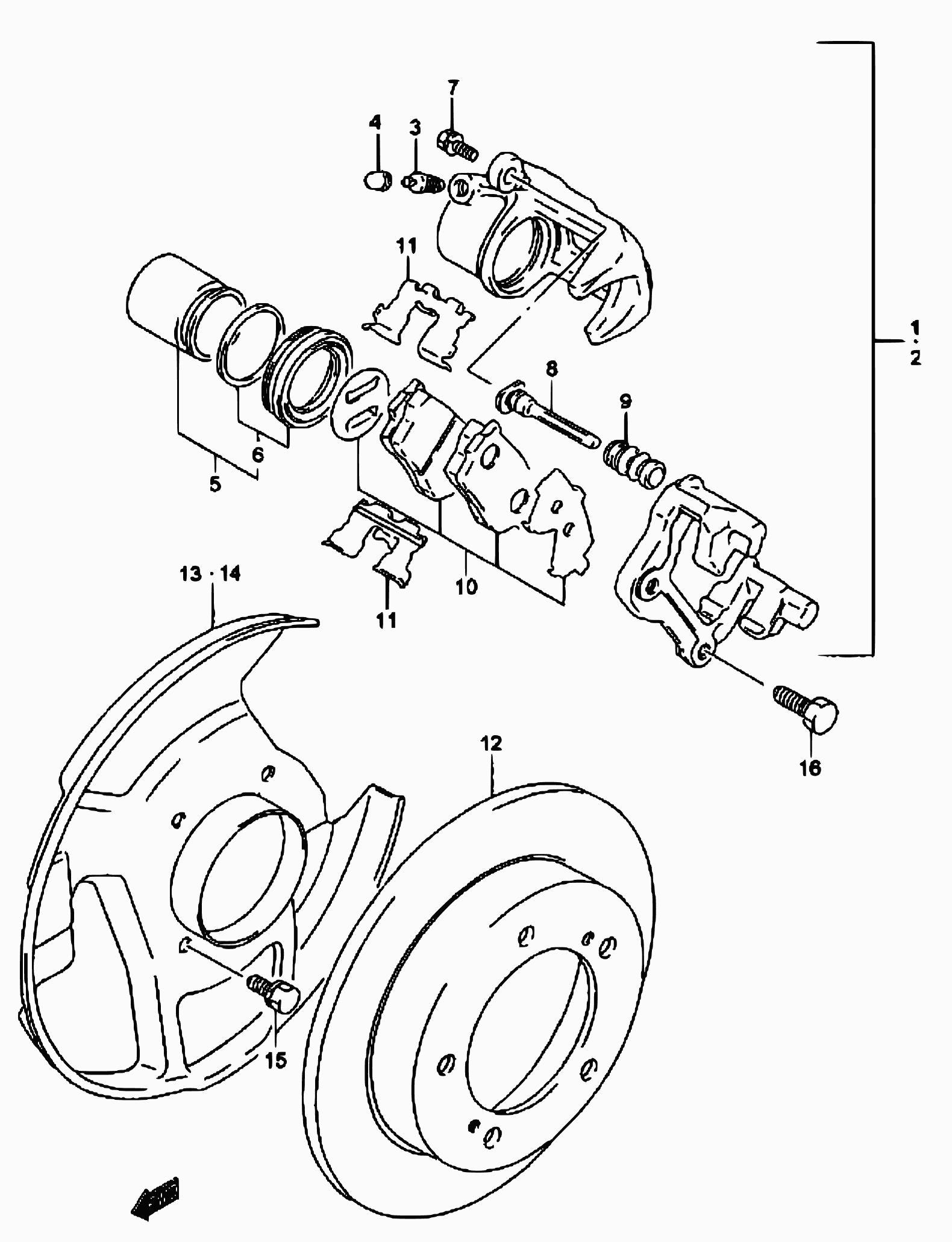 SANTANA 55211-60A00 - 66 - front wheel brake (3dr): 2 pcs. autospares.lv