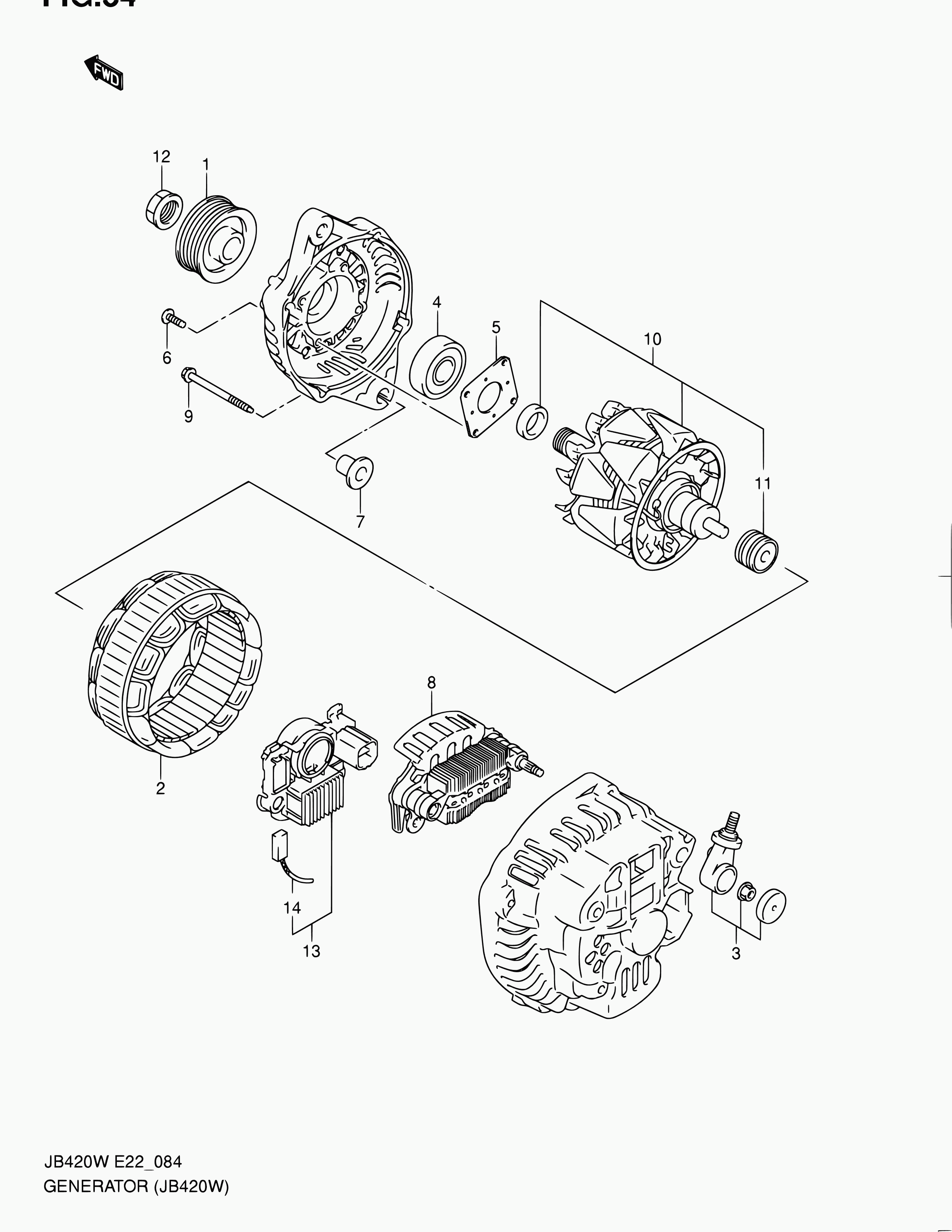 Suzuki 31710-65J10 - 84 - generator (jb420w): 1 pcs. autospares.lv