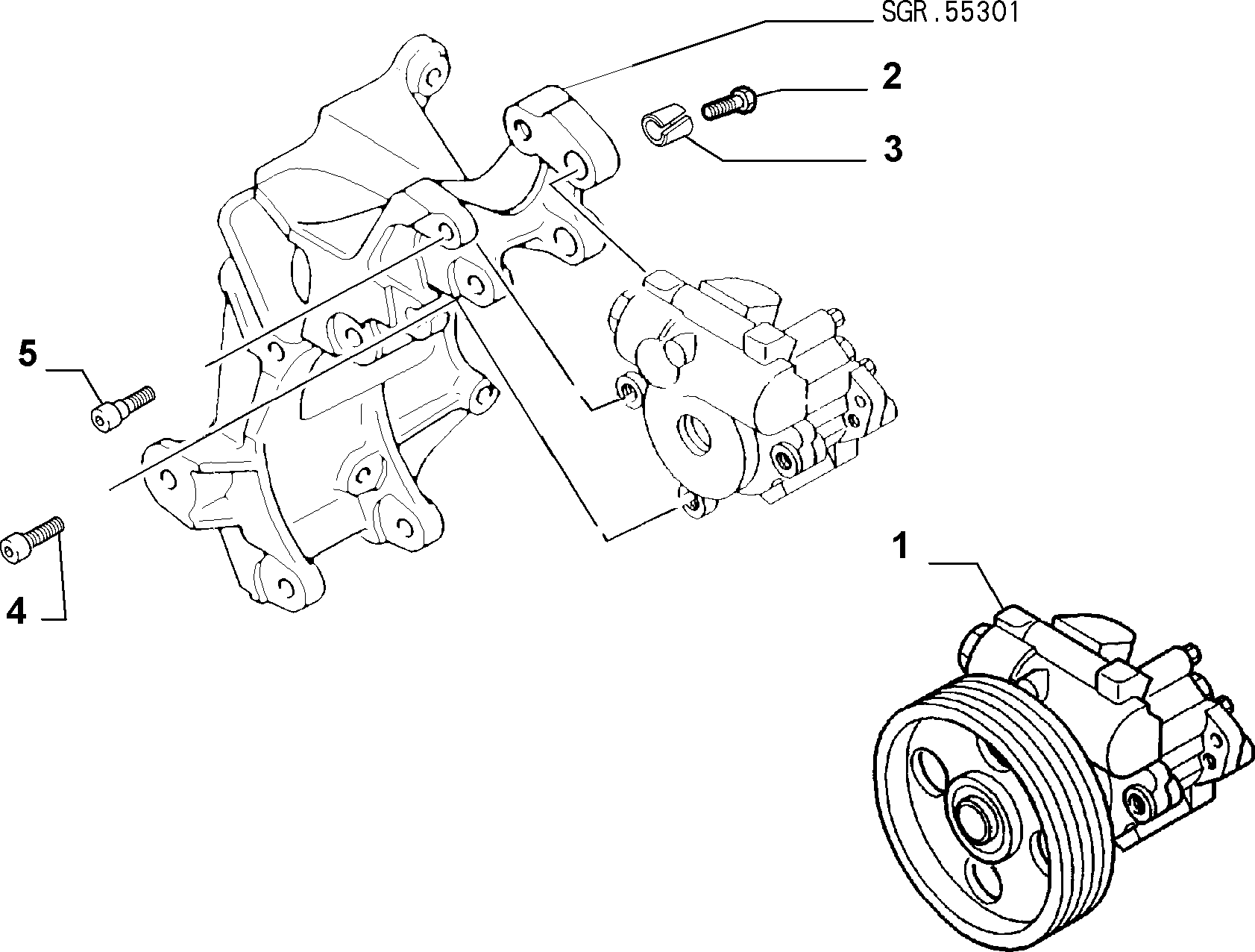 Alfarome/Fiat/Lanci 9640906480 - Power steering pump (var.: 1/rev.: 0): 01 pcs. autospares.lv