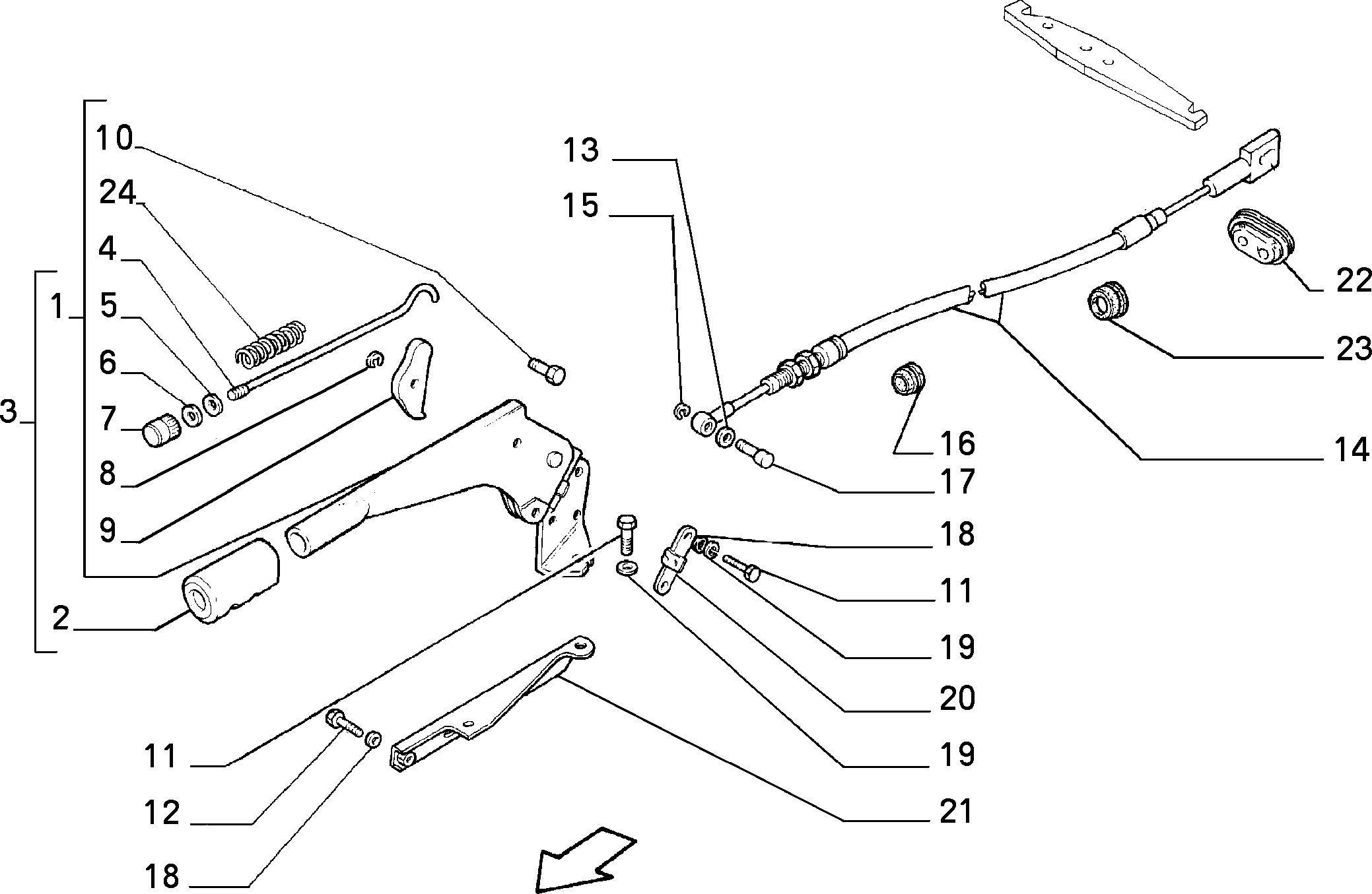 FIAT 4359202 - Cable, parking brake autospares.lv