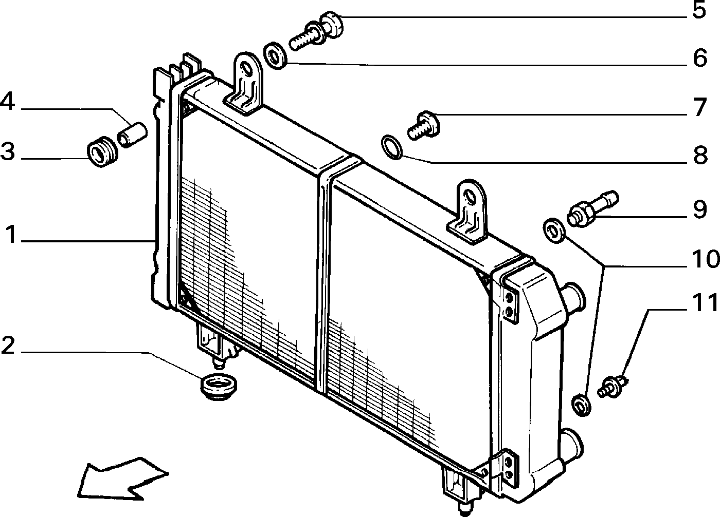 Alfa Romeo 7707251 - Radiator and piping (var.: 1/rev.: 0): 01 pcs. autospares.lv