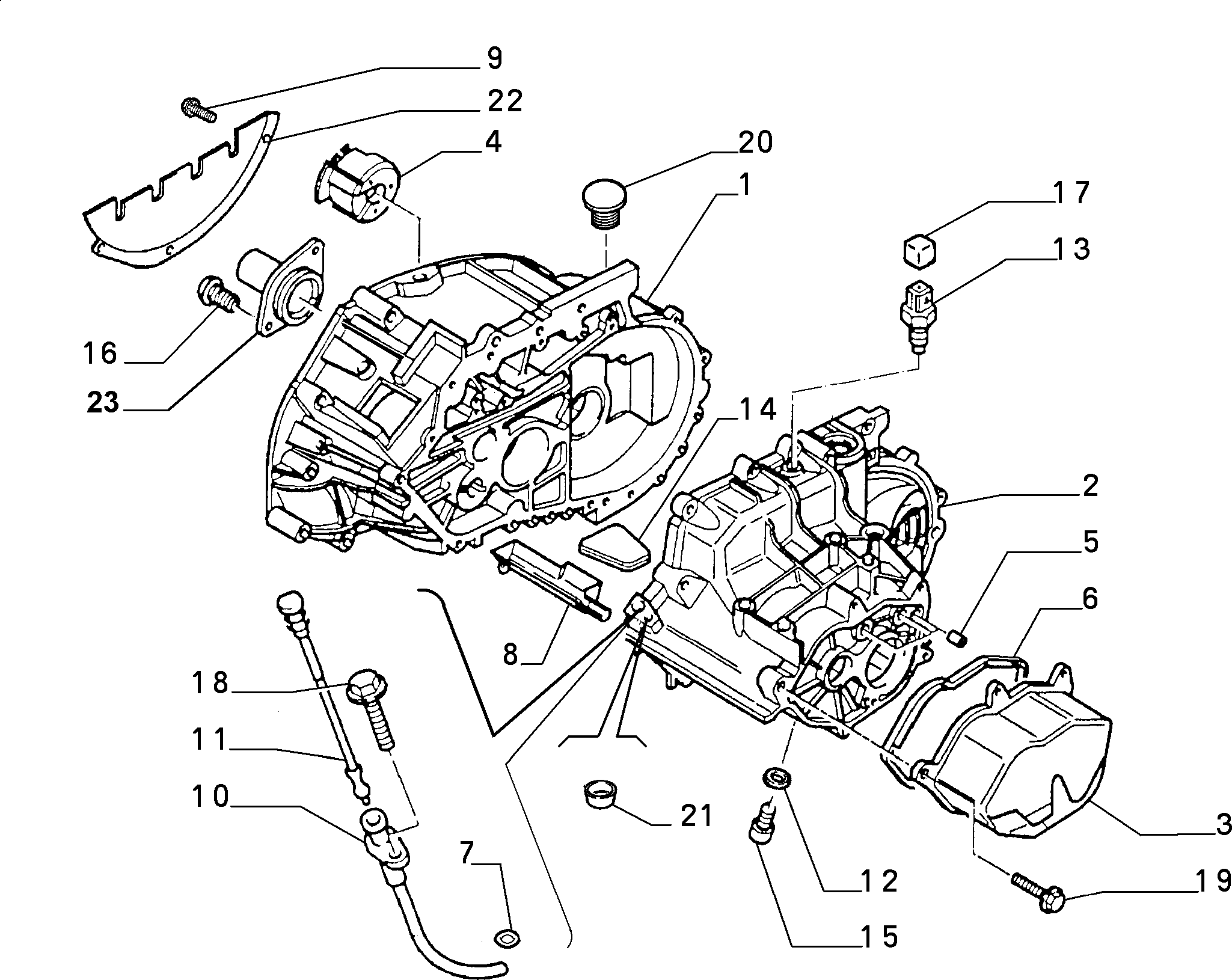 Alfa Romeo 9601811080 - Transmission and differential unit, casing and covers (var.: 1/r: 01 pcs. autospares.lv