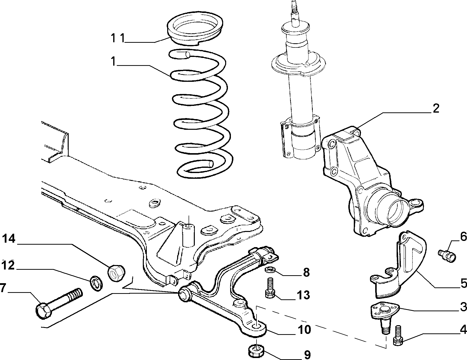 LDV 1300473080 - Front suspension (var.: 1/rev.: 0): 02 pcs. autospares.lv