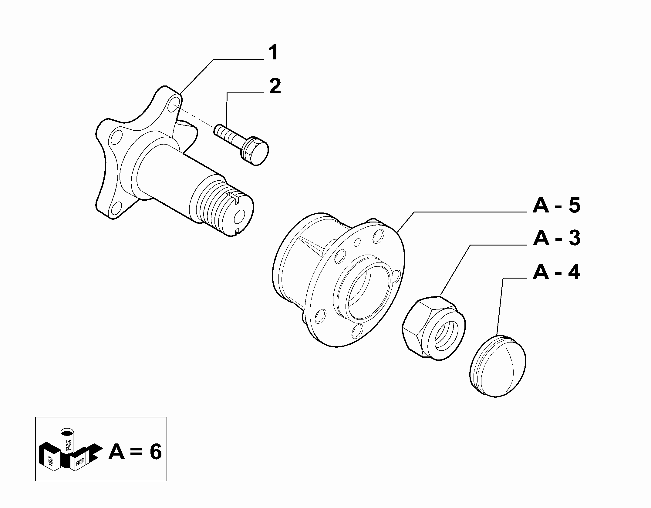 CITROËN 71753811 - Rear stub shaft (var.: 1/rev.: 0): 02 pcs. autospares.lv