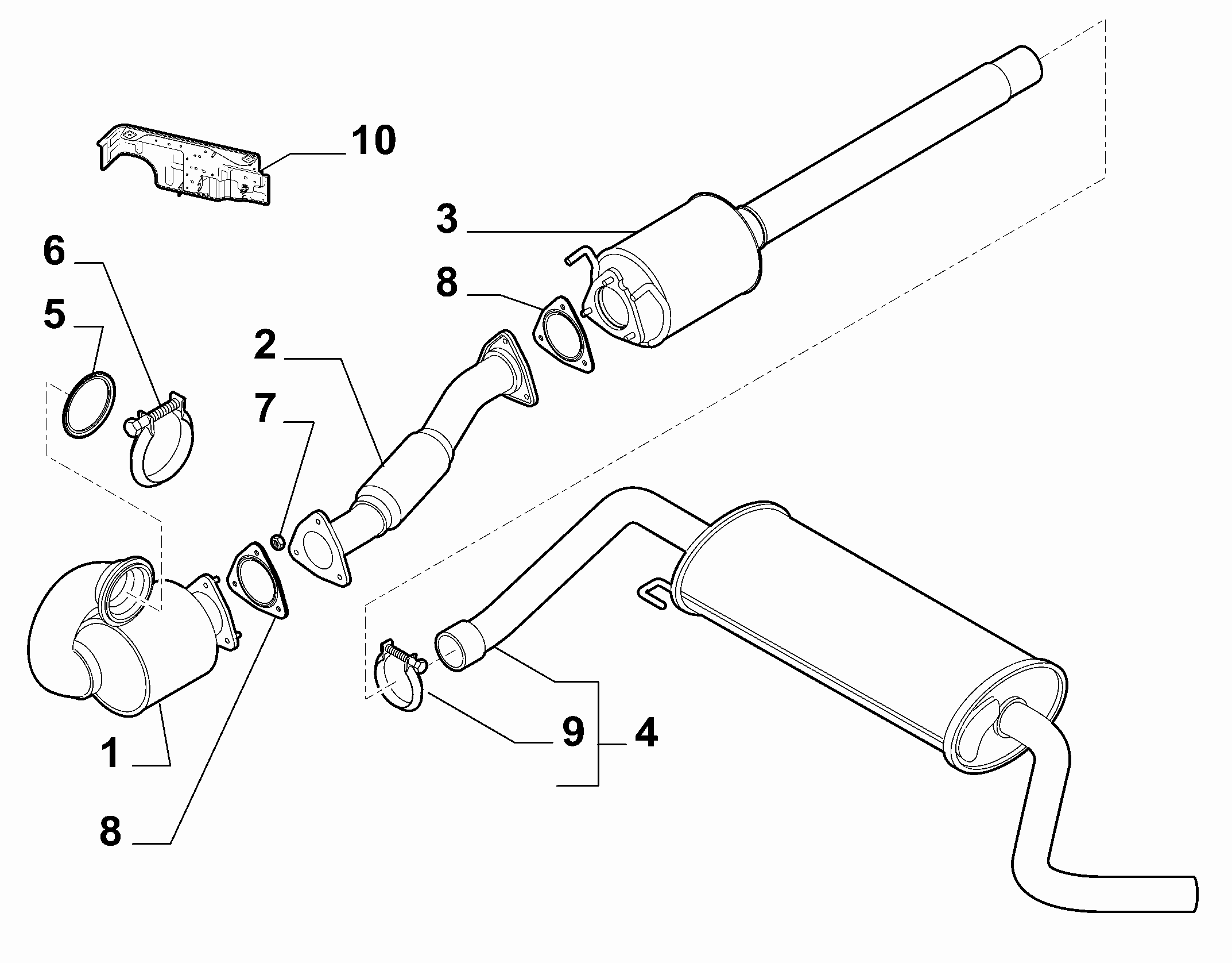 Vauxhall 51770353 - Exhaust pipe (var.: 1/rev.: 0): 02 pcs. autospares.lv