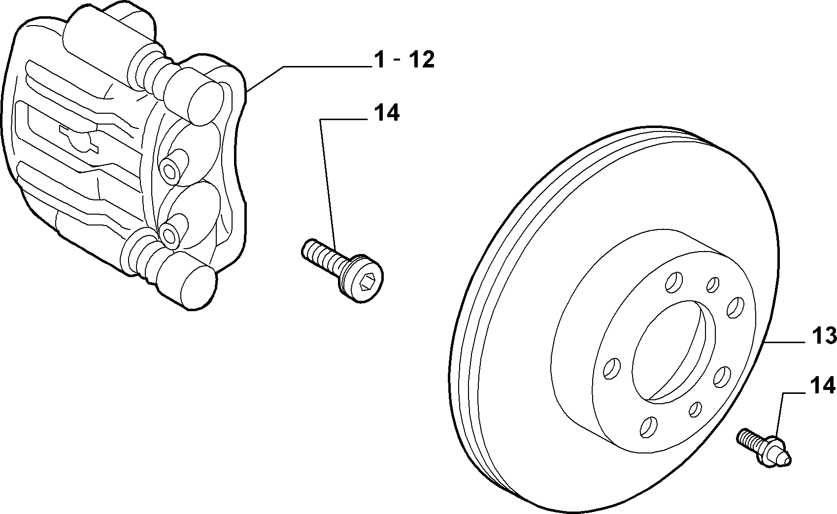 FIAT / LANCIA 46806233 - Front wheel brakes (var.: 1/rev.: 0): 02 pcs. autospares.lv