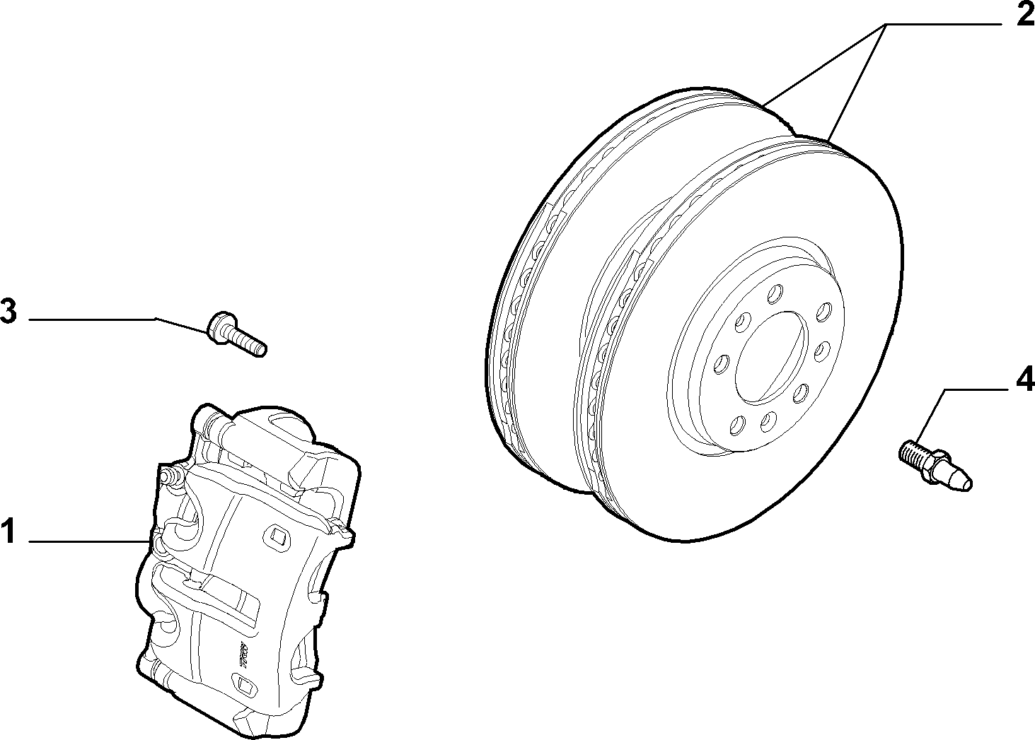 Caterpillar 1440027088 - Front wheel brakes (var.: 1/rev.: 0): 02 pcs. autospares.lv