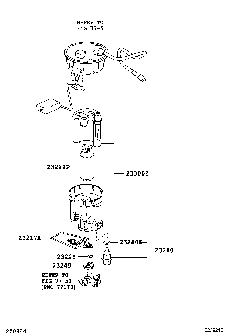 TOYOTA 2322128020 - Fuel Pump autospares.lv