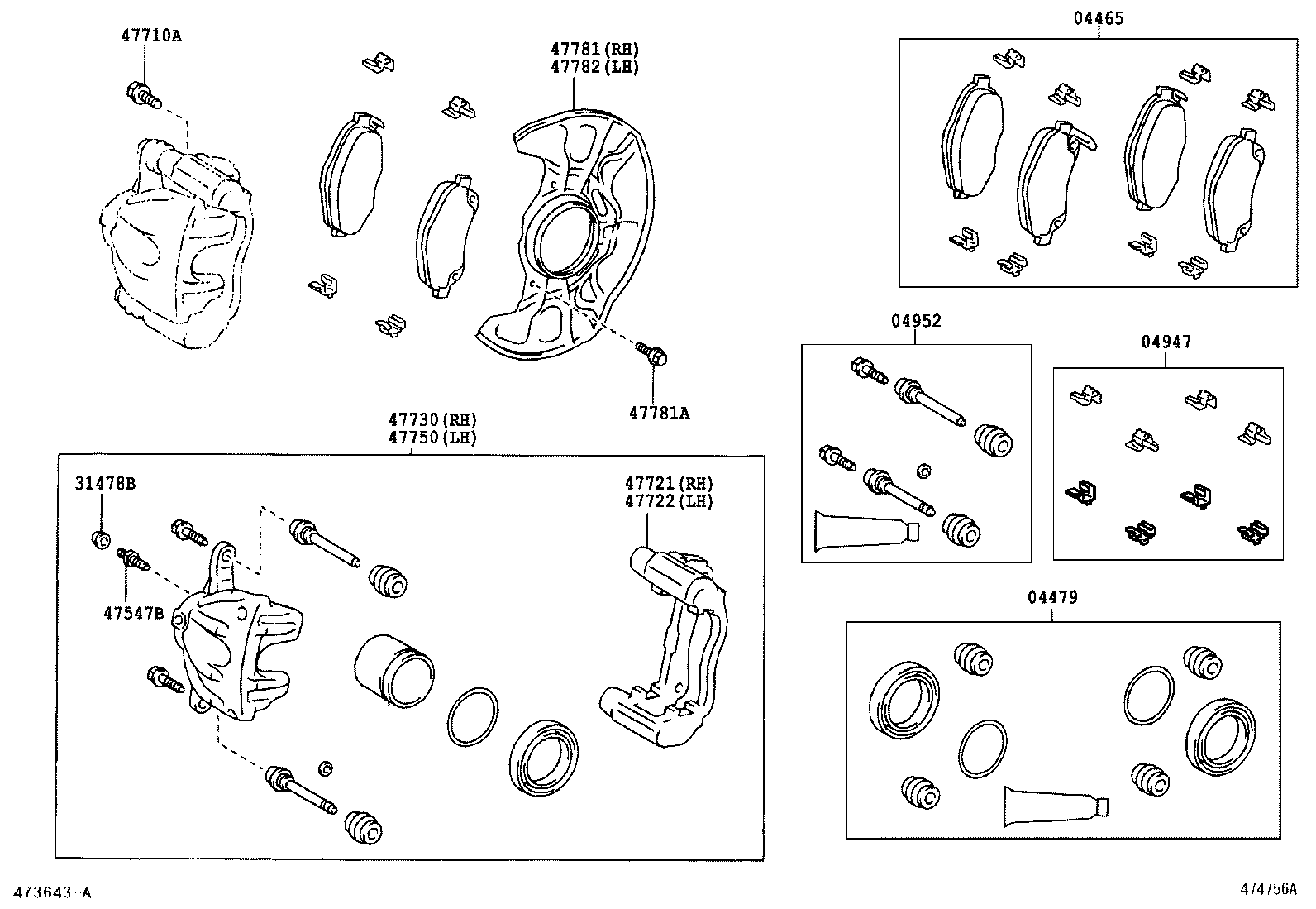 LEXUS 0446505140 - Brake Pad Set, disc brake autospares.lv