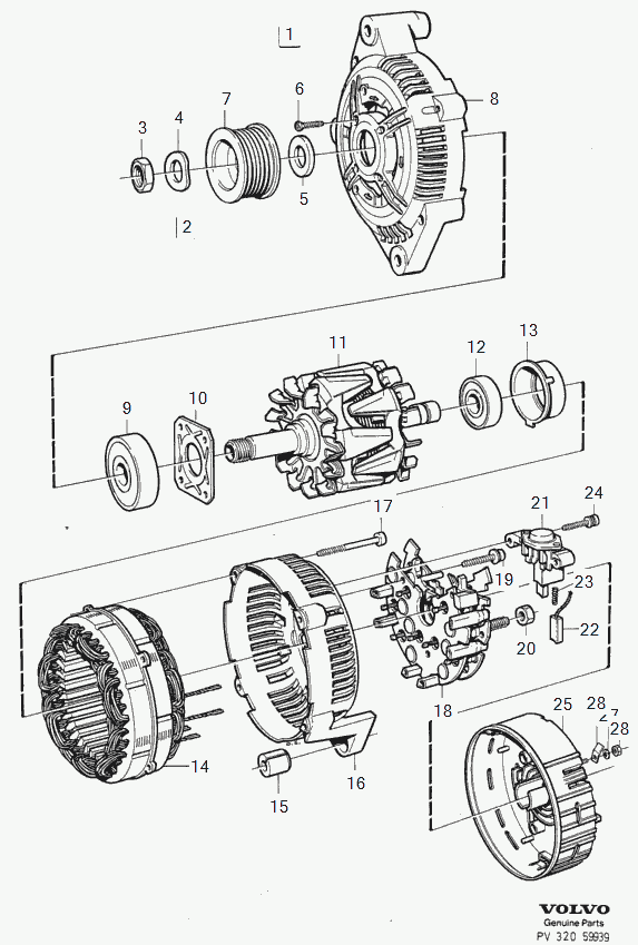 Volvo 3544567 - Alternator 9130274: 1.00 pcs. autospares.lv