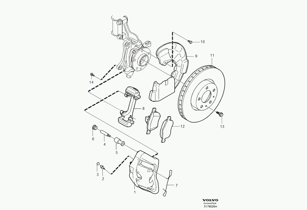 Volvo 30736406 - Front wheel brake: 1.00 pcs. autospares.lv