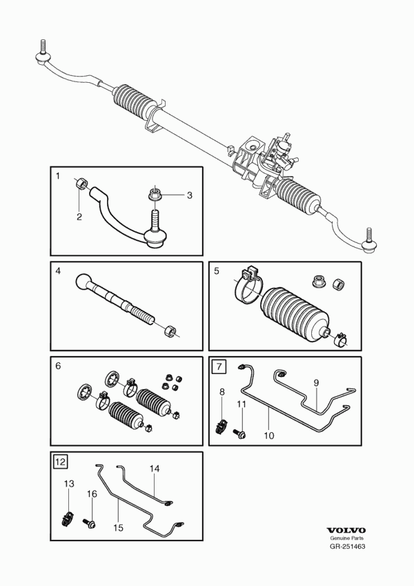 Volvo 274354 - Service kits steering gear: 1.00 pcs. autospares.lv