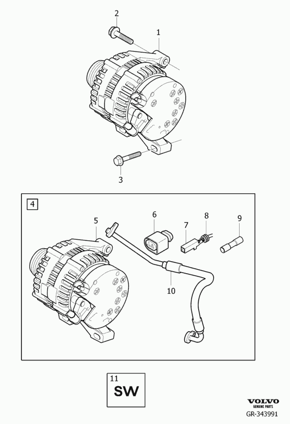 Volvo 30795134 - Alternator: 1.00 pcs. autospares.lv