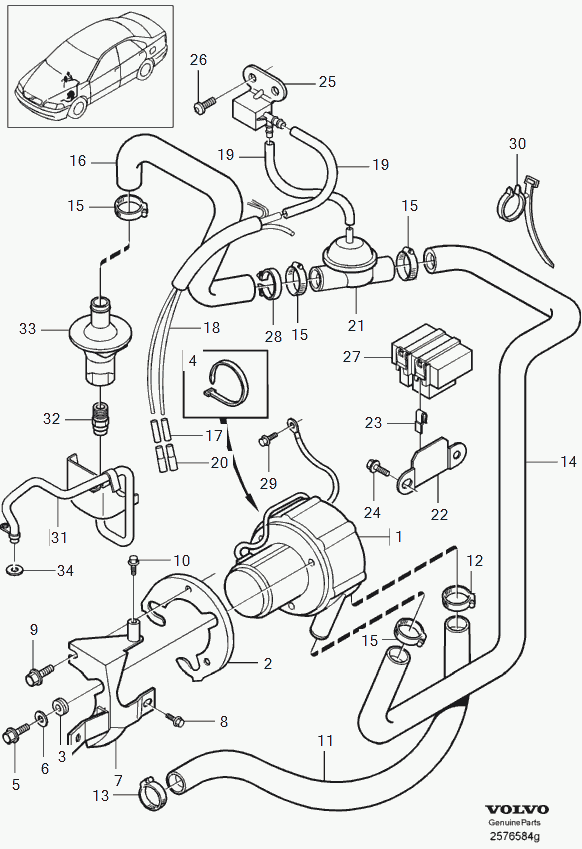 KRULL 982755 - Exhaust emission control with air pump: 2.00 pcs. autospares.lv