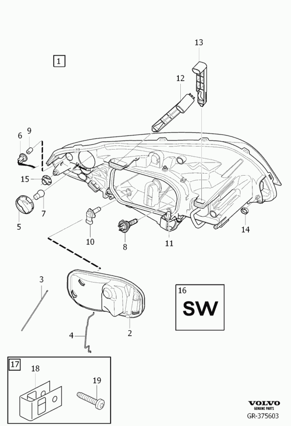 Volvo 989794 - Bulb, door footwell light autospares.lv