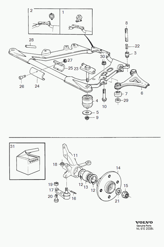 Volvo 3454197 - Help frame, front suspension 4cyl man.trans: 2.00 pcs. autospares.lv