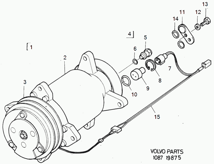 Volvo 3457698 - Compressor 1994-: 1.00 pcs. autospares.lv