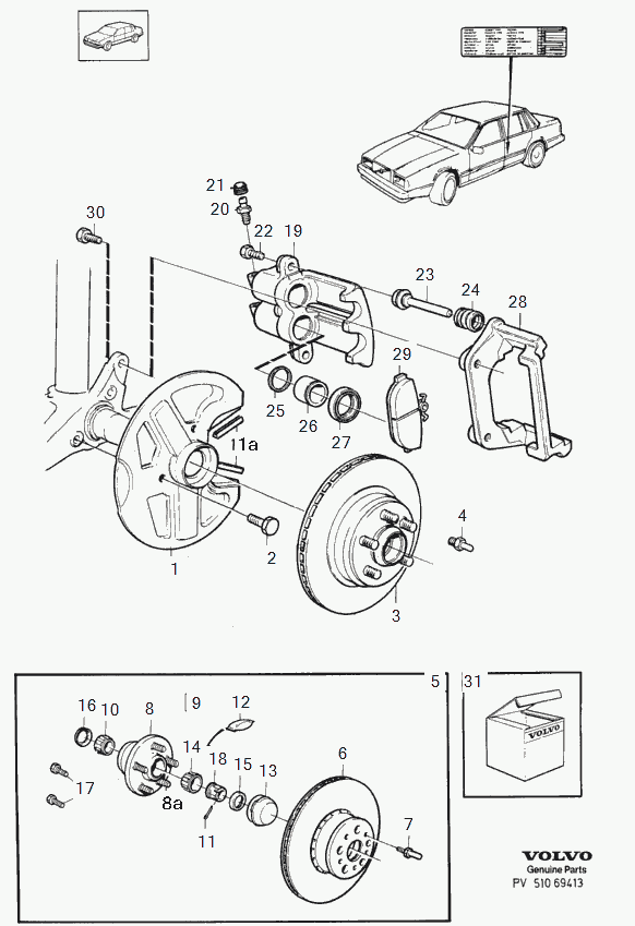 Volvo 270876 - Front wheel brake, ventilated disc: 1.00 pcs. autospares.lv