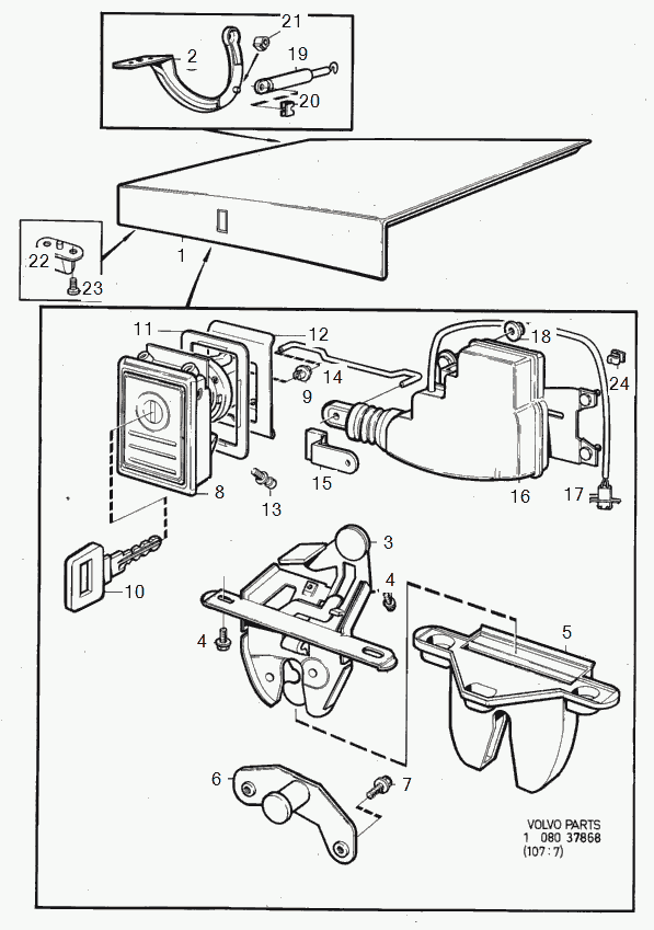 Scania 1380095 - Boot lid components: 2.00 pcs. autospares.lv