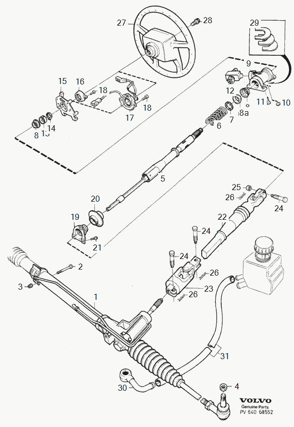 FORD 1229934 - Steering steering gear steering shaft r.h.d 5drs: 2.00 pcs. autospares.lv