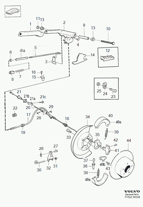 FORD 1212200 - Parking brake 940 4drs: 2.00 pcs. autospares.lv