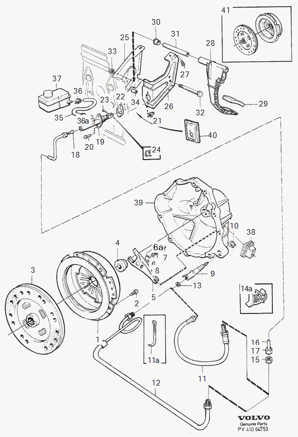 Volvo 3520553 - Clutch clutch control 4cyl: 1.00 pcs. autospares.lv