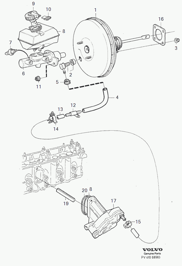 Opel 91 62 107 - Master cylinder servo cylinder 5cyl l.h.d: 1.00 pcs. autospares.lv