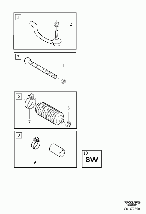 Volvo 31317779 - Service kits steering gear: 1.00 pcs. autospares.lv