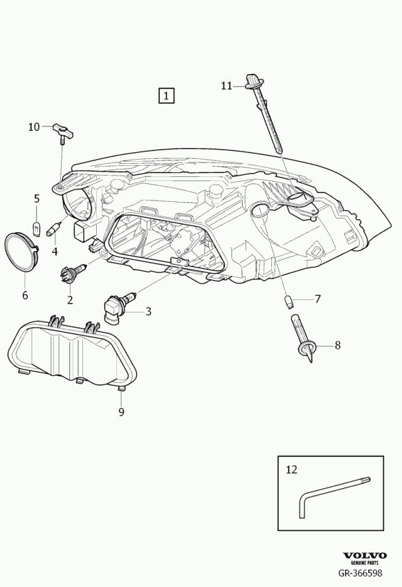 Volvo 987945 - Bulb, indicator autospares.lv