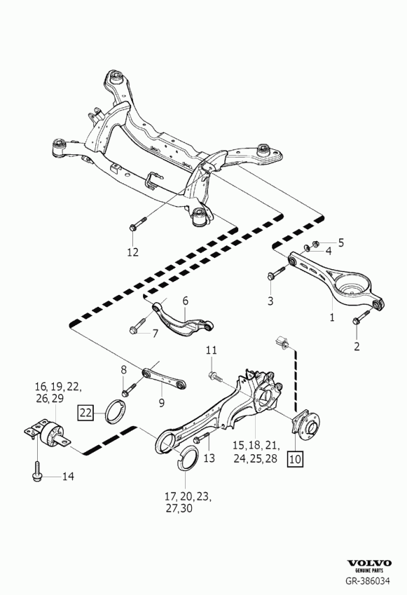 Volvo 31329968 - Rear suspension with level control: 1.00 pcs. autospares.lv